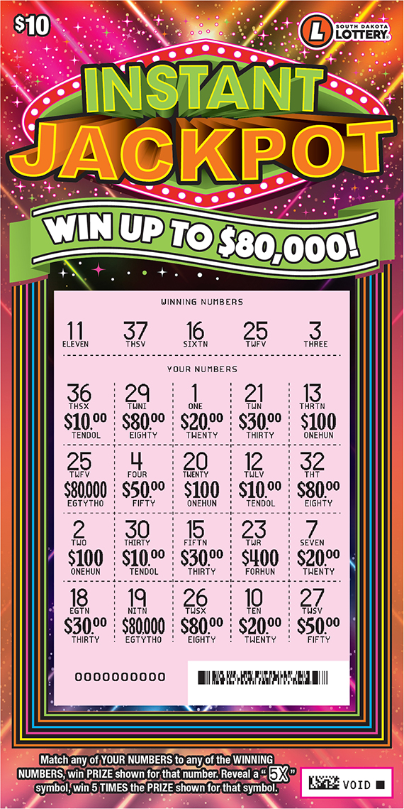 Instant Jackpot scratched